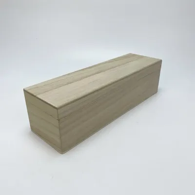 OEM Single Bottle Paulownia Wood Wine Box with Magnetic Closure | Custom Manufacturer