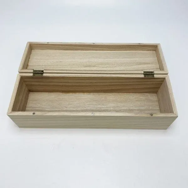 OEM Single Bottle Paulownia Wood Wine Box with Magnetic Closure - Image 3