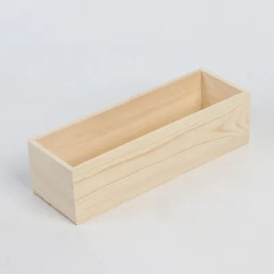 Custom Rectangular Open Top Wooden Box - 6