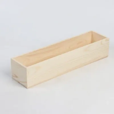 Custom Rectangular Open Top Wooden Box - 8