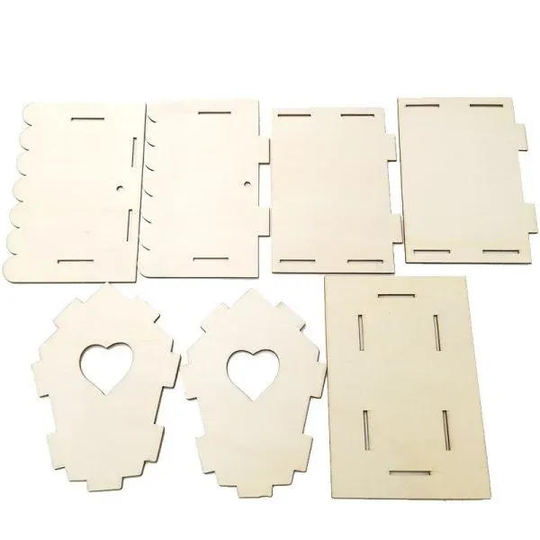 DIY Wooden Birdhouse Kit – Customizable Birdhouse with Heart-Shaped Windows - Image 5