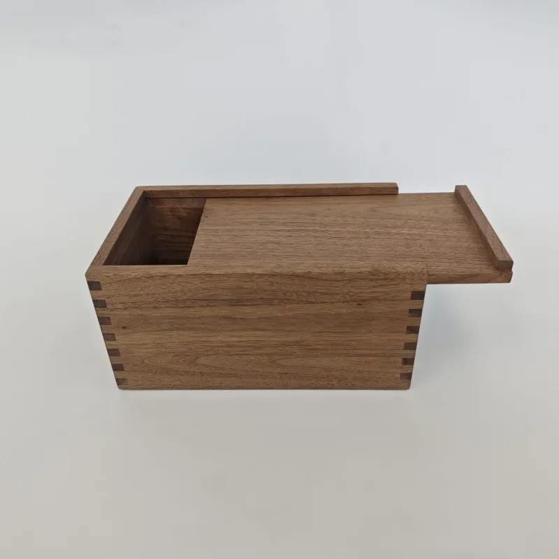 Walnut Wooden Boxes with Glass Lid and Antique Latch - Image 6