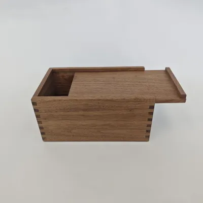 Walnut Wooden Boxes with Glass Lid and Antique Latch - 6