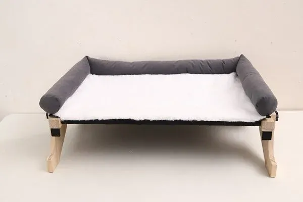 Wooden Cat Hammock Bed – Comfortable Elevated Pet Lounge with Adjustable Design - Image 6
