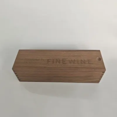 Walnut Wood Wine Box with Mortise and Tenon Structure - 2