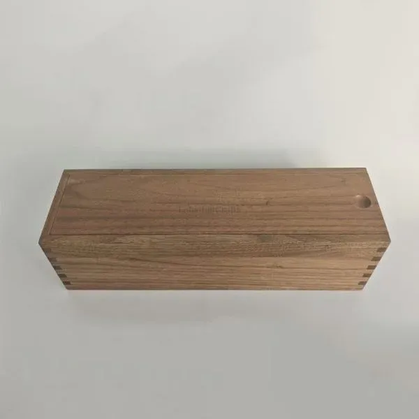 Walnut Wood Wine Box with Mortise and Tenon Structure - Image 4
