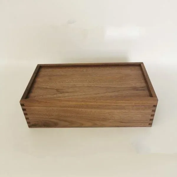 Walnut Wood Wine Box with Mortise and Tenon Structure - Image 5