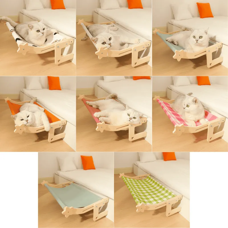Adjustable Hanging Cat Hammock Bed for Sofa, Bed, and Window - Image 1