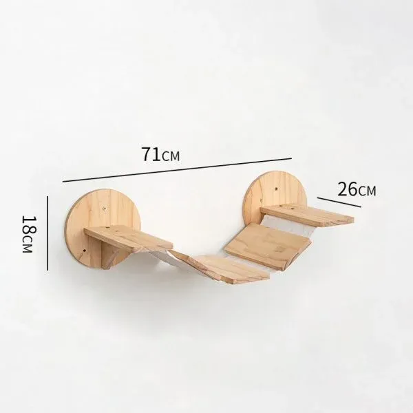 Cat Climbing Wall Kit with Sisal Ladder & Dual Perches - Image 2