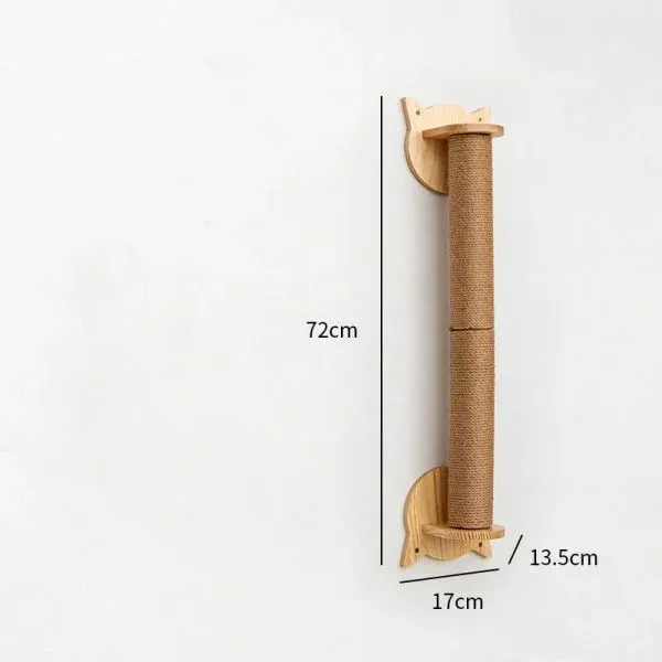 Wall-Mounted Wooden Cat Playground Set - Image 5