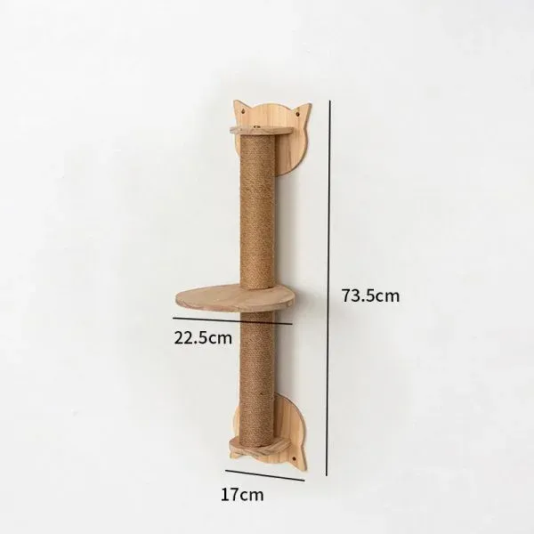 Cat Climbing Wall Kit with Sisal Ladder & Dual Perches - Image 4
