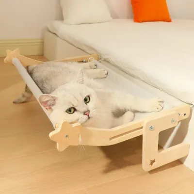 Adjustable Hanging Cat Hammock Bed for Sofa, Bed, and Window - 7