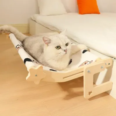 Adjustable Hanging Cat Hammock Bed for Sofa, Bed, and Window - 8