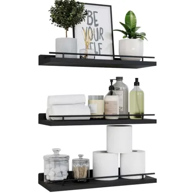 Wall-Mounted Wooden Corner Shelf - 6