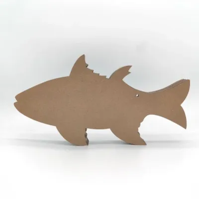 Wooden Carved Fish Craft – Layered Ocean Scene Home Desk Decoration - 5