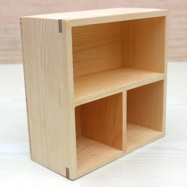 Custom Wooden Storage Box with Two Compartments - Image 2
