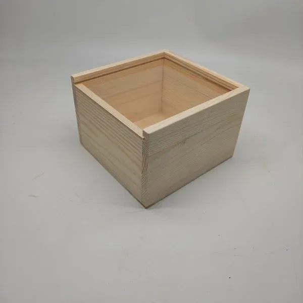 Wooden Gift Box with Acrylic Sliding Lid - Image 2