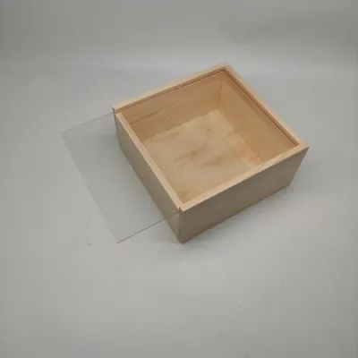 Wooden Gift Box with Acrylic Sliding Lid - 3