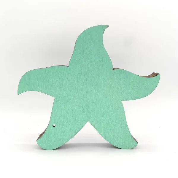 Wooden Carved Starfish Craft – Layered Ocean Scene Home Desk Decoration - Image 5