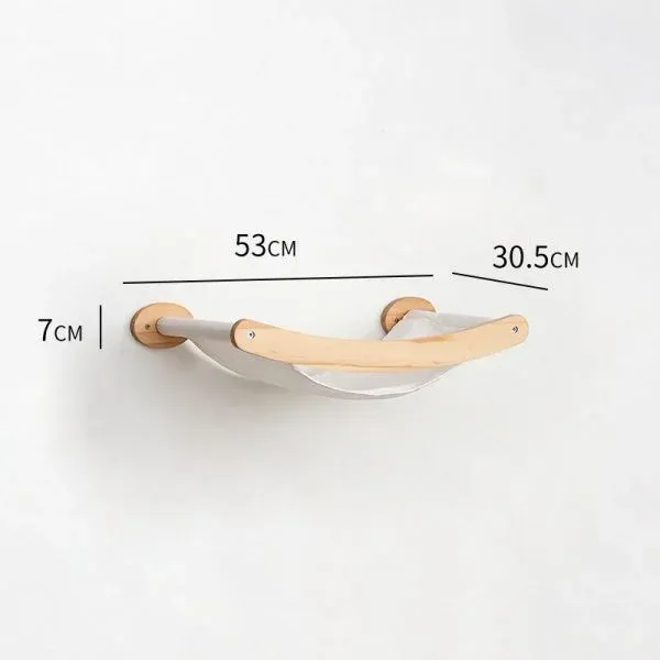 Wall Mounted Cat Furniture Set with Hammock, Bridge, Stair Shelf, scratch post & Lookout Platform - Image 6