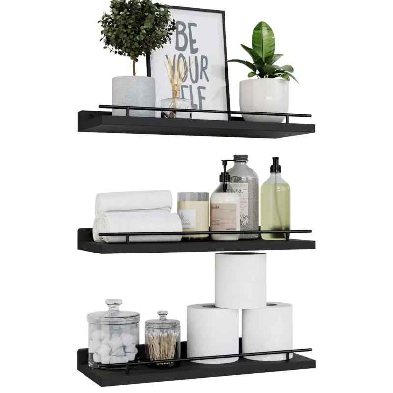 3-Piece Wall-Mounted Floating Shelf Set - Image 1