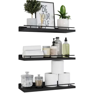 3-Piece Wall-Mounted Floating Shelf Set - 1