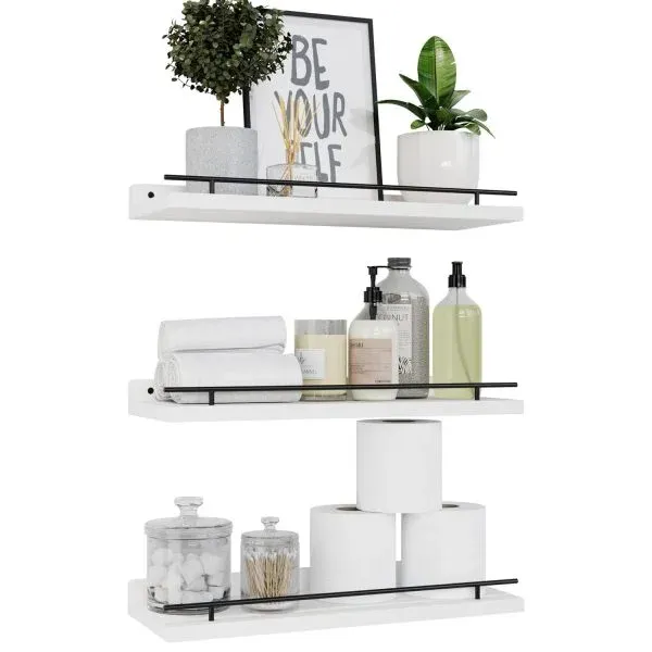 3-Piece Wall-Mounted Floating Shelf Set - Image 2