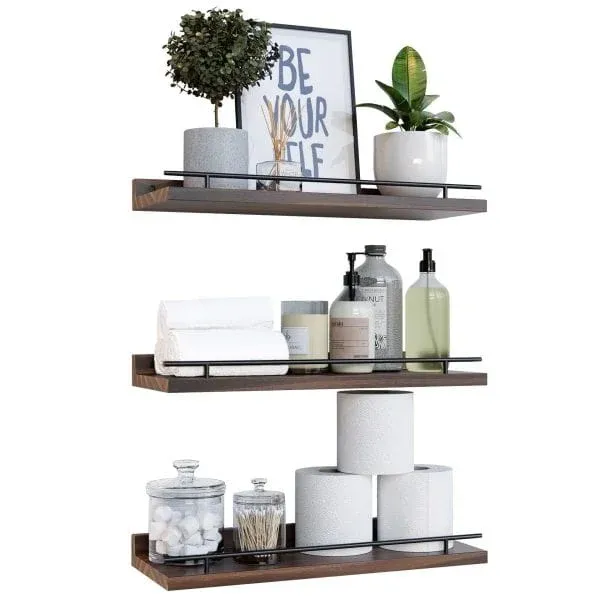 3-Piece Wall-Mounted Floating Shelf Set - Image 3