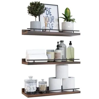 3-Piece Wall-Mounted Floating Shelf Set - 3