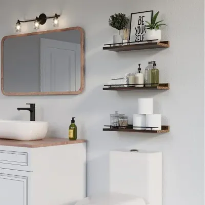 3-Piece Wall-Mounted Floating Shelf Set - 6
