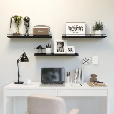 3-Piece Wall-Mounted Floating Shelf Set - 7