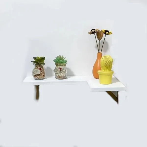 Wall-Mounted Wooden Corner Shelf - Image 5