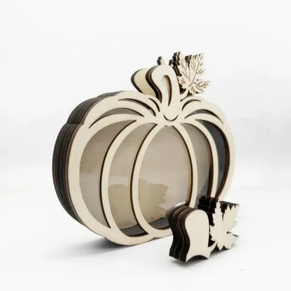 Wooden Pumpkin Coin Bank – Fall-Themed Transparent Money Box - Image 5