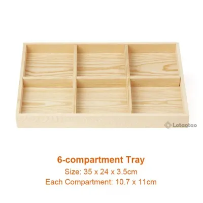Wooden Jewelry Display Trays with Compartments – Customizable Solid Wood Organizers - 3