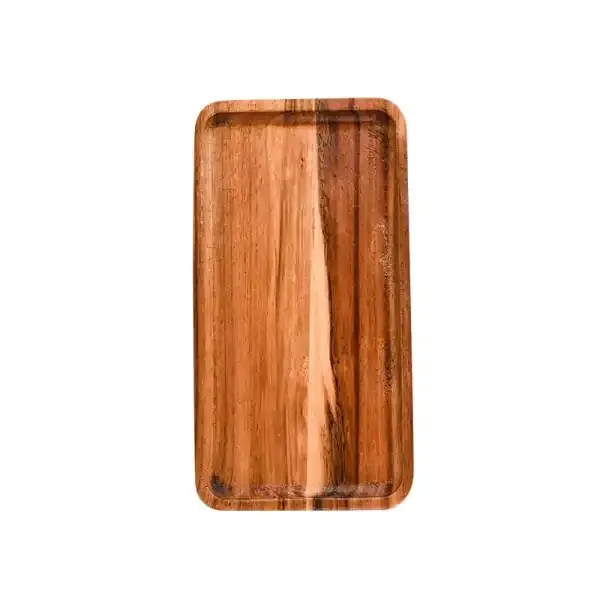 Acacia Wood Tray with Resin – Rectangular European Style Tea Tray - Image 3