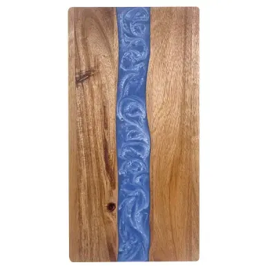 Rectangular Resin and Acacia Wood Cutting Board - 4