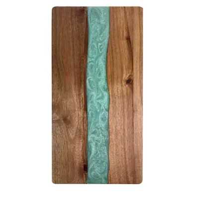 Rectangular Resin and Acacia Wood Cutting Board - 5