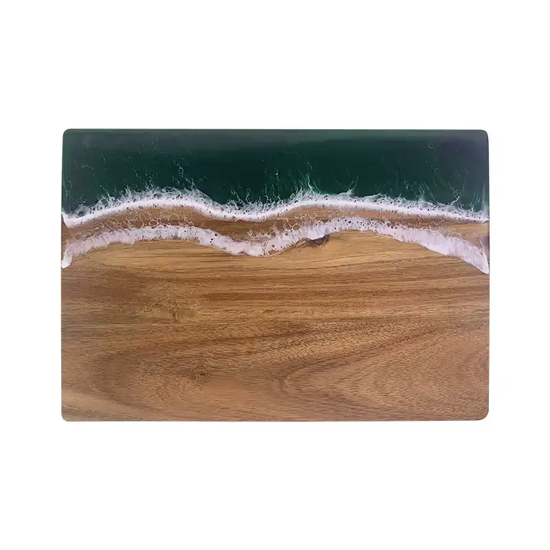 LOVE Letter Resin Cutting Board – Epoxy Inlaid Acacia Wood Cheese Board for Fruit and Western Cuisine - Image 6
