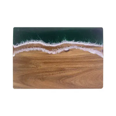 LOVE Letter Resin Cutting Board – Epoxy Inlaid Acacia Wood Cheese Board for Fruit and Western Cuisine - 6