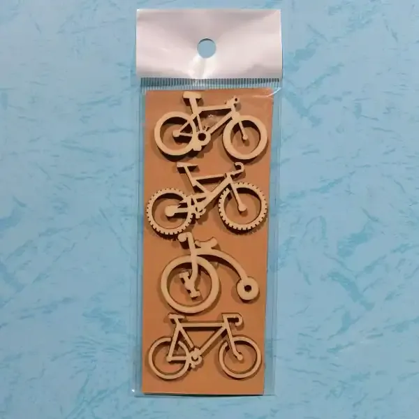 Wooden Bicycle Photo Prop Set – Natural Wooden Cartoon Bikes for Kids DIY Decor - Image 5