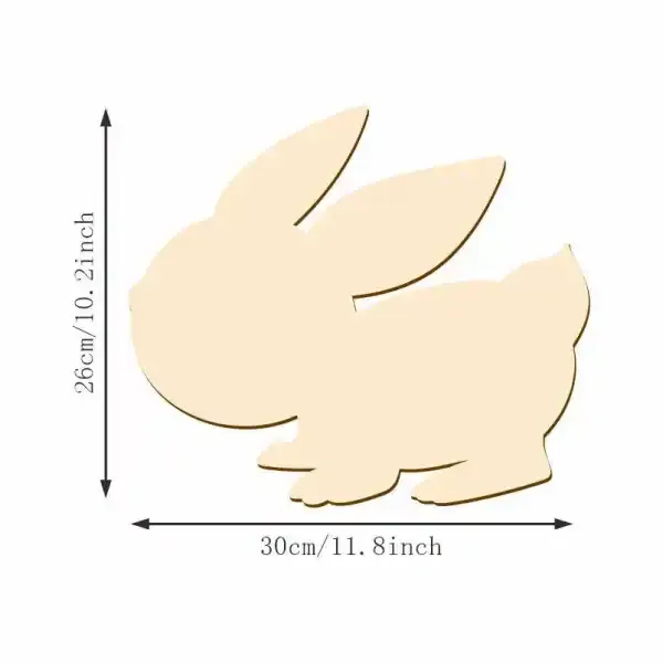 Wooden Easter Egg Painting Kit with Bunny Cutouts – DIY Craft Set for Kids - Image 6