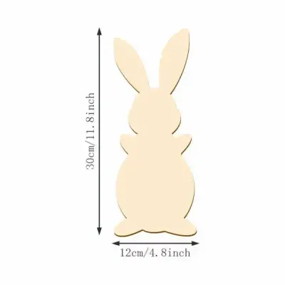 Wooden Easter Egg Painting Kit with Bunny Cutouts – DIY Craft Set for Kids - 7