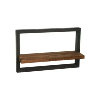 In-Stock Wooden Wall Shelf – Wall-Mounted Square Frame Plant Holder for Living Room, Rustic Wood Wall Shelf Decor - 2