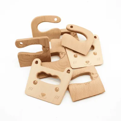Wooden Kids Knives | Safe Kids Kitchen Tool for Fruit & Vegetable Slicing - 1
