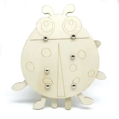 Wooden DIY Ladybug Craft Kit for Kids – 16x18cm Handcraft Painting Project - 5
