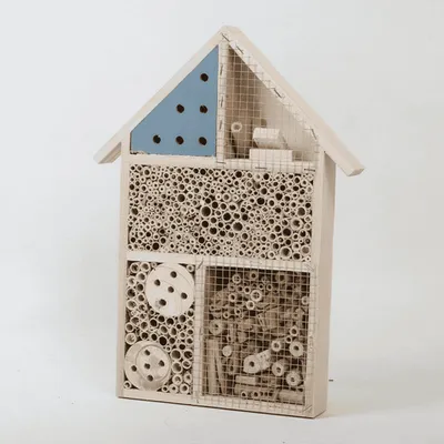 Painted Wooden Insect House & Bee Hotel for Garden Ornament - 3