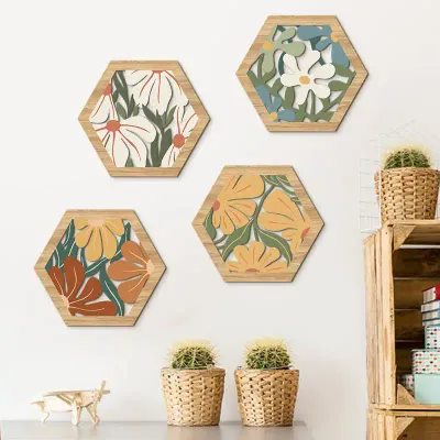 Minimalist Hollow Wooden Wall Art Decor for Living Room and Bedroom - 6
