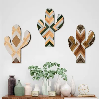 Hollow Wooden Hanging Wall Decor for Living Room and Bedroom – Rustic Country Style Wall Art - 6