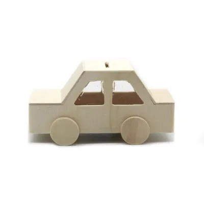 Wooden Car Money Bank DIY Craft Model for Kids - 6
