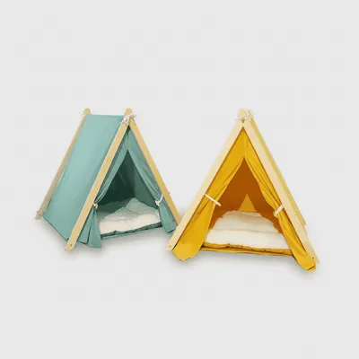 Cozy Winter Pet Tent with Wooden Frame – Washable, Four-Season Shelter for Cats and Dogs